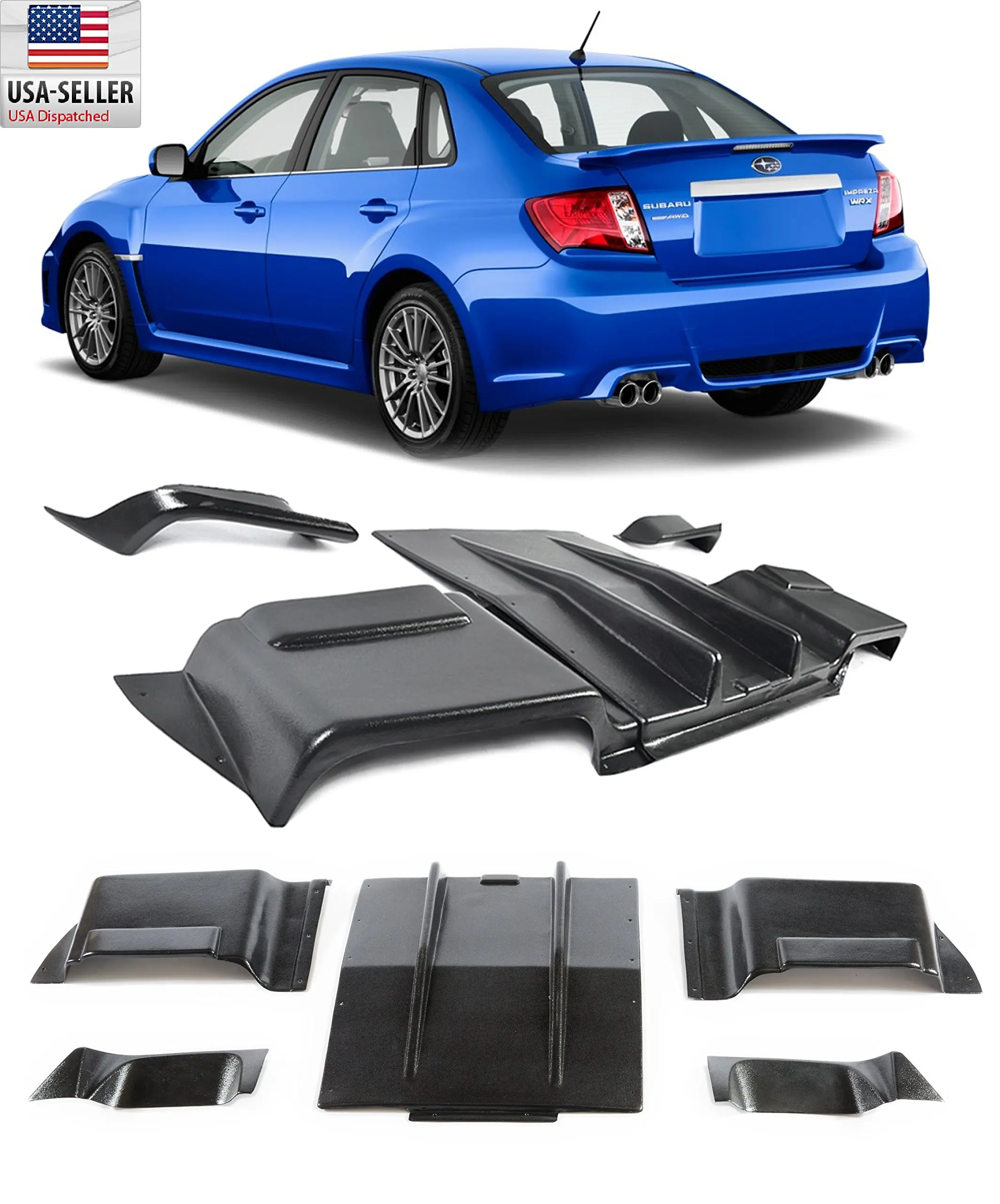 Buy 11 14 Subaru Impreza Wrx Sti Sedan Rear Bumper Lower Air Flow Diffuser Spoiler 11 12 13 14 In Cheap Price On Alibaba Com