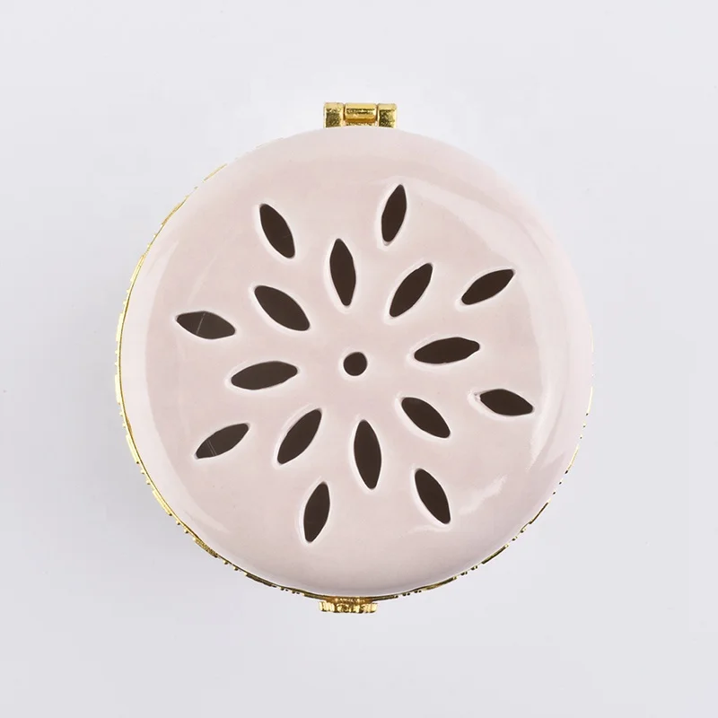 Cylinder ceramic votive candle jars customized candle holders with lid home decor wholesale