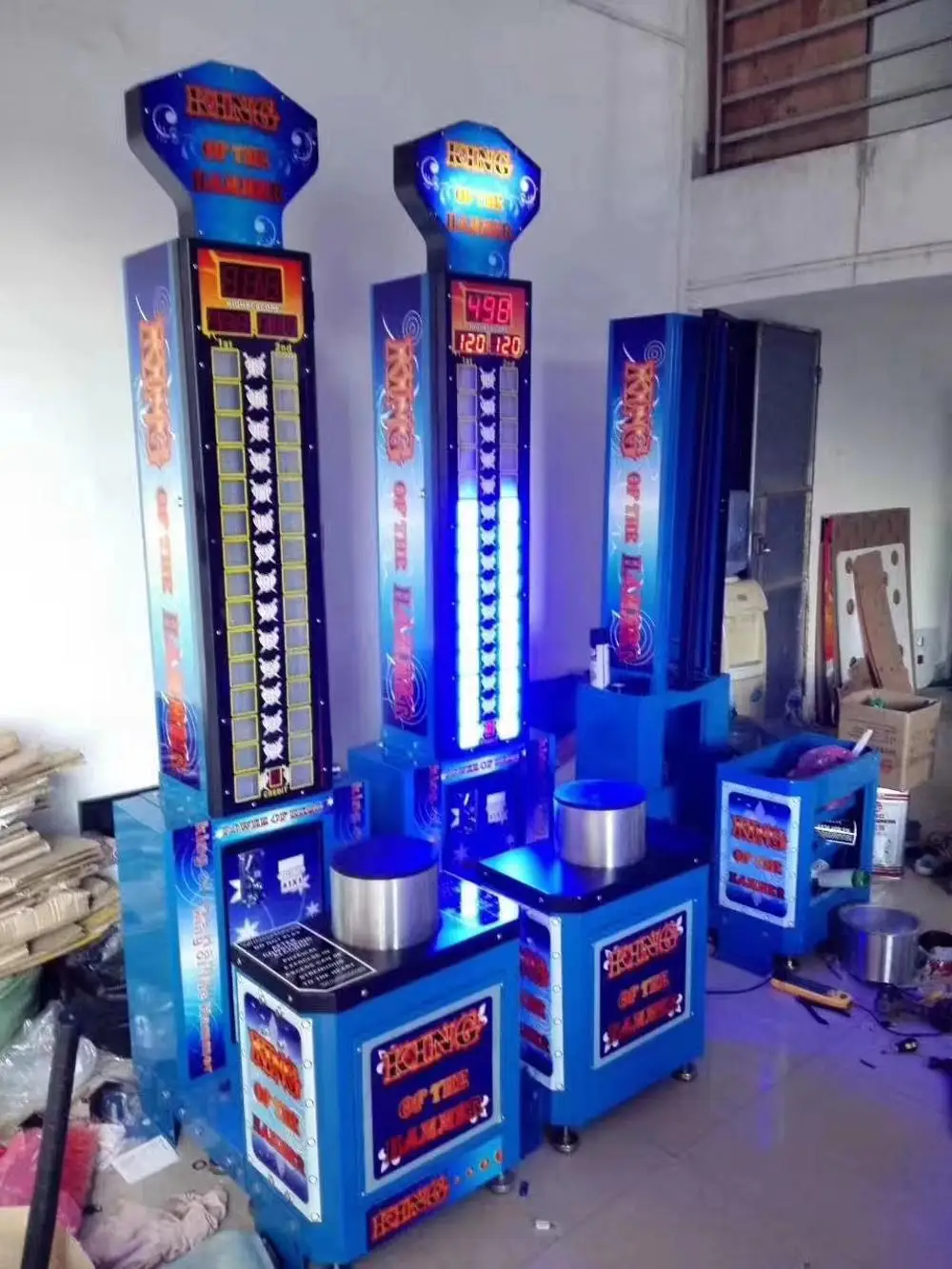 Coin Operated Hit Hammer Game Machine Lottery Ticket Redemption Big