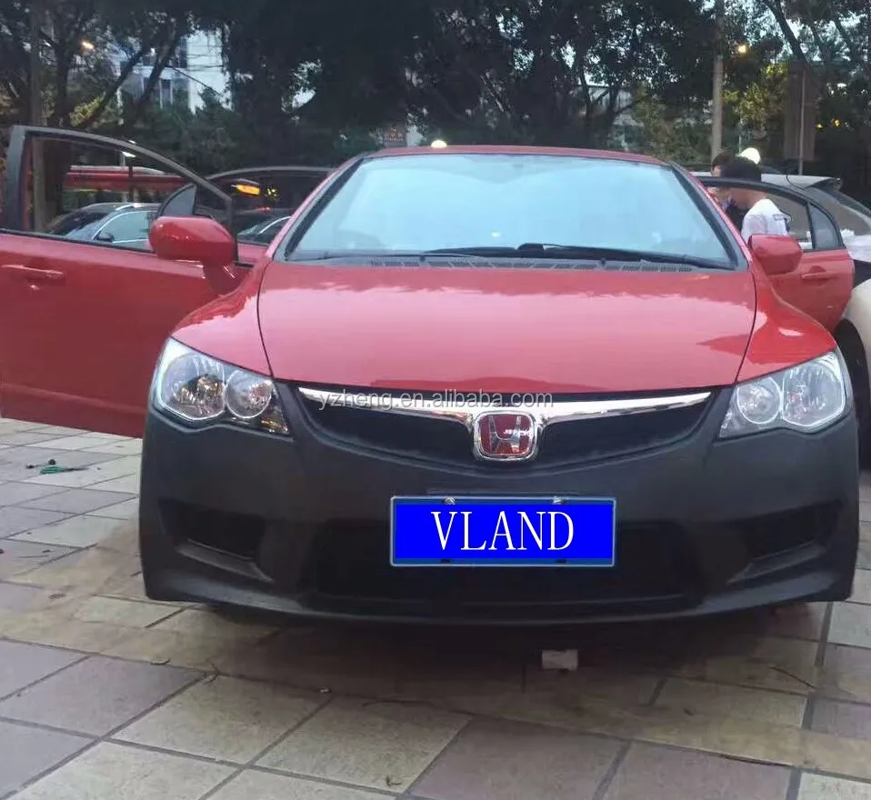 VLAND factory car front bumper for 8th generation Civic 2008 front bumper with grille plug and play