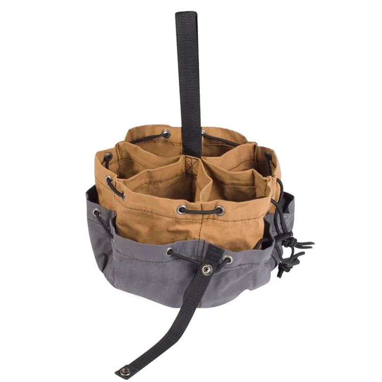 Custom Tote 22pocket Tools Bucket Parachute Bag Drawstring Tool