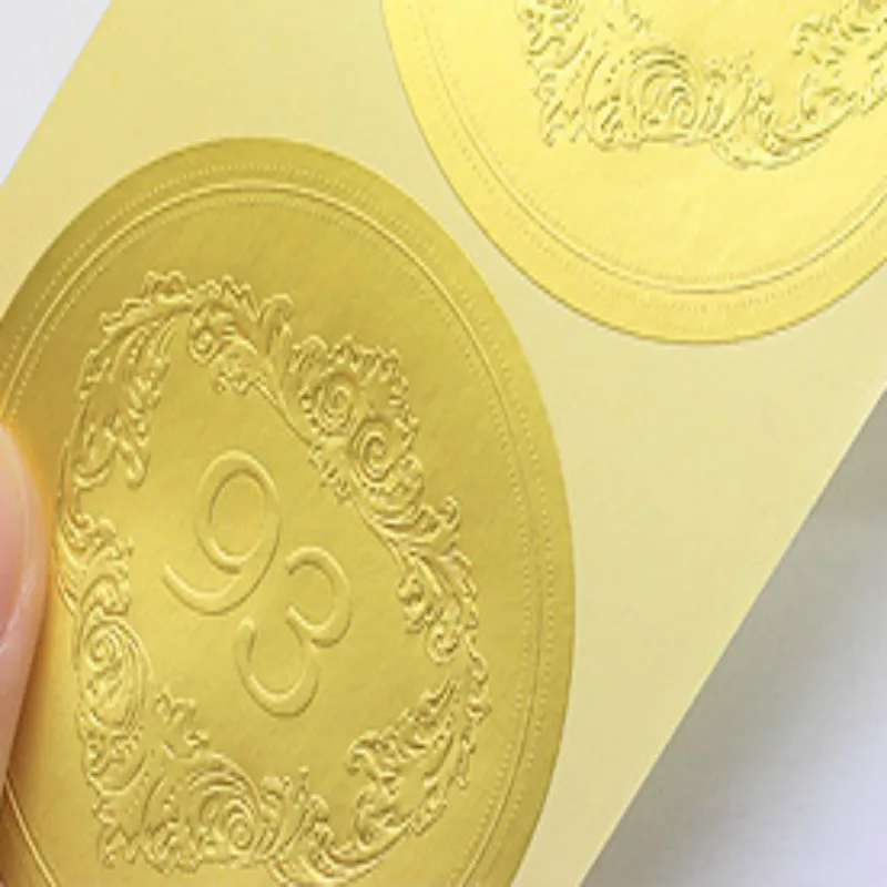 Custom Embossed Gold Foil Stickers Arts Arts