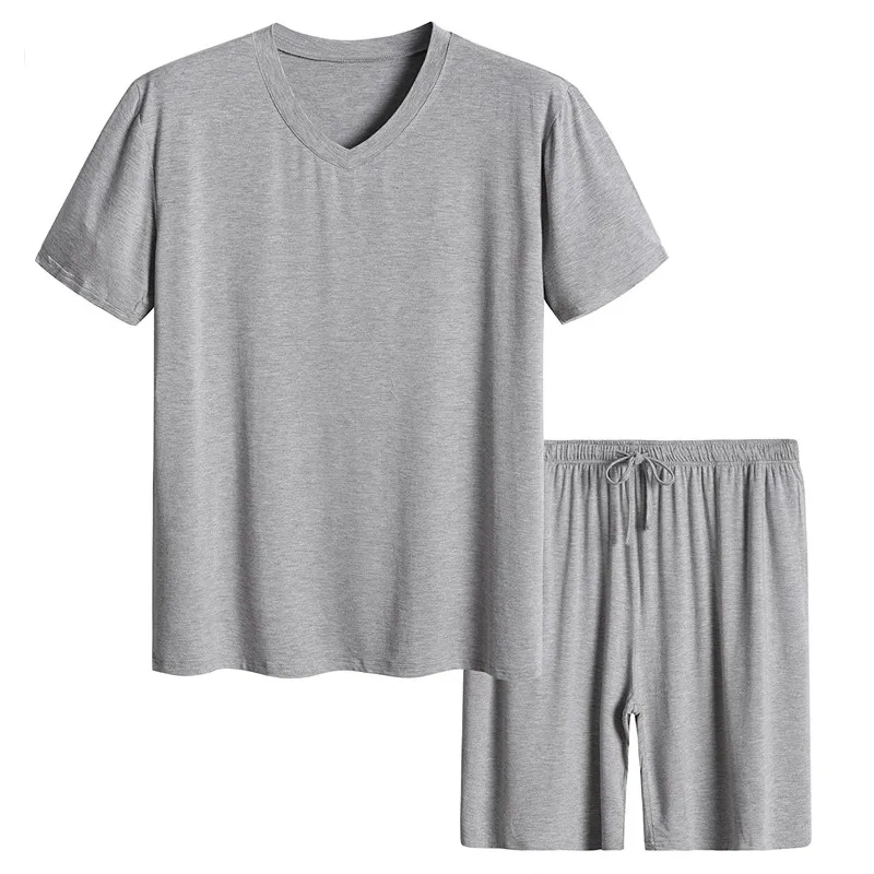 New Style Men Pijama Pajama Bamboo Soft Short Sleepwear Loungewear