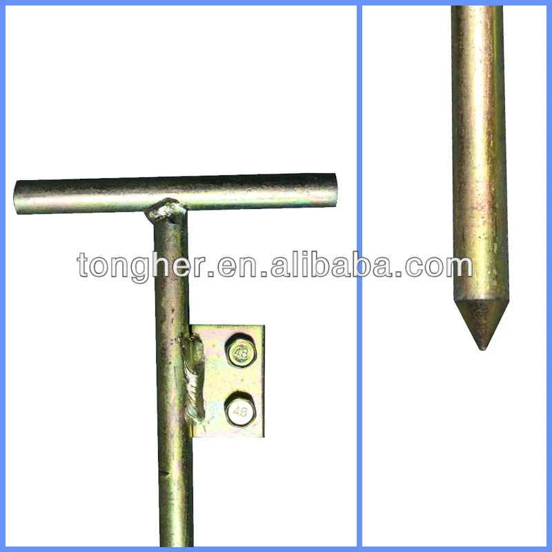 Galvanied Iron Electric Fence Grounding Rods For Electric Fence