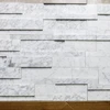 uneven 3D stacked stone ledge marble mosaic wall panel
