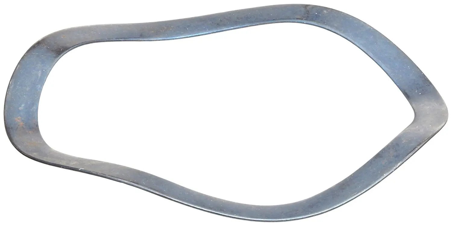 Compression Type Wave Washer, Carbon Steel, 3 Waves, Inch, 0.886" ID, 1.169" OD, 0.012" Thick, 1.181" Bearing OD, 308lbs/in Spring Rate, 28.7lbs Load, (Pack of 10)