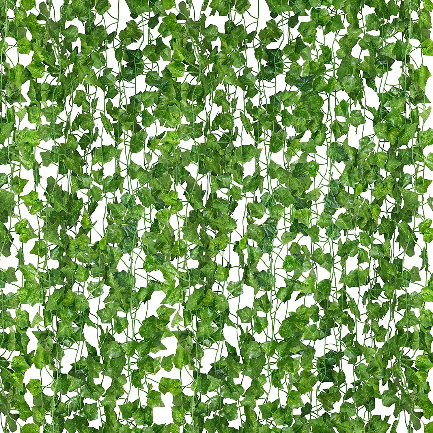 Fake Vines, 84 Ft-12 Strands Garland Greenery Artificial Ivy Hanging Leaves for Garden, Home, Wedding and Jungle Decorations