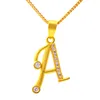 Initial A letter pendants necklaces women men personalized gift