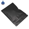 Custom Black Aluminum Foil Plastic Ziplock Pouch Flat Small Package Zip Lock Bags With Tear Notch