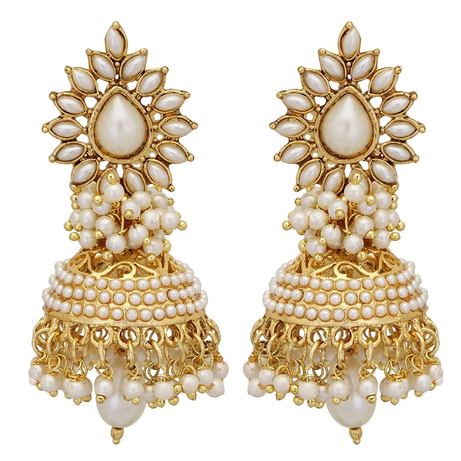 Subharpit Pearl Design Indian Long Hanging Dangle Earring for Woman /& Girls