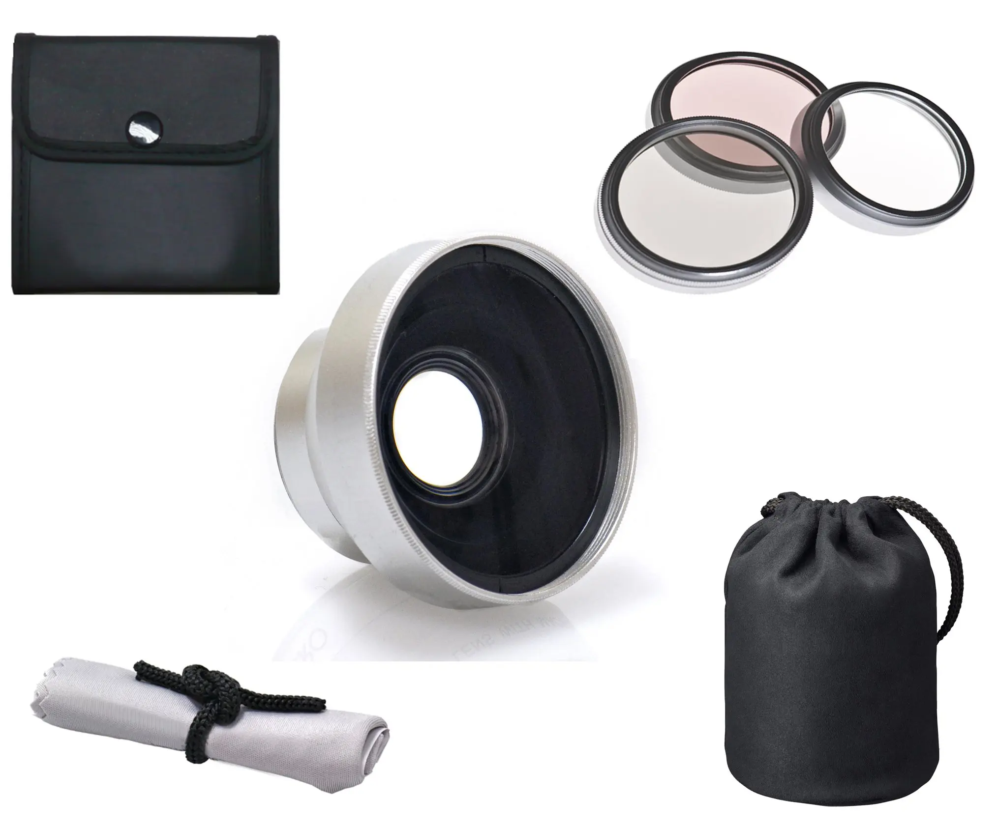 + Stepping Ring Sony DCR-SR67 High Definition 3.0X Telephoto Lens + Nwv Direct Microfiber Cleaning Cloth 30mm-37mm 30mm 37mm + 3 Piece Lens Filter Kit