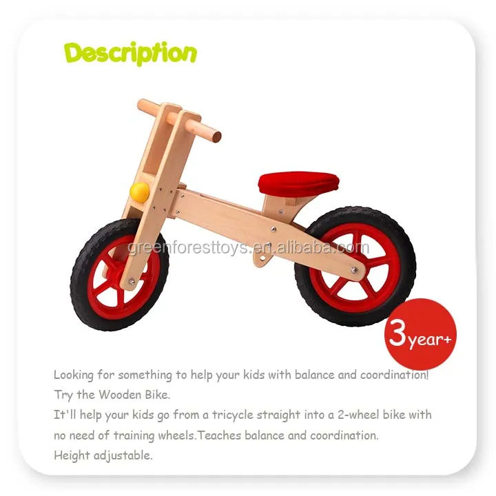 bicicleta de equilibrio de madera para niños pequeños, bicicleta de equilibrio de madera hecha en alemania, piezas de repuesto de bicicleta de equilibrio de madera,