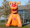 Giant cute inflatable cartoon dog with logo for promotion
