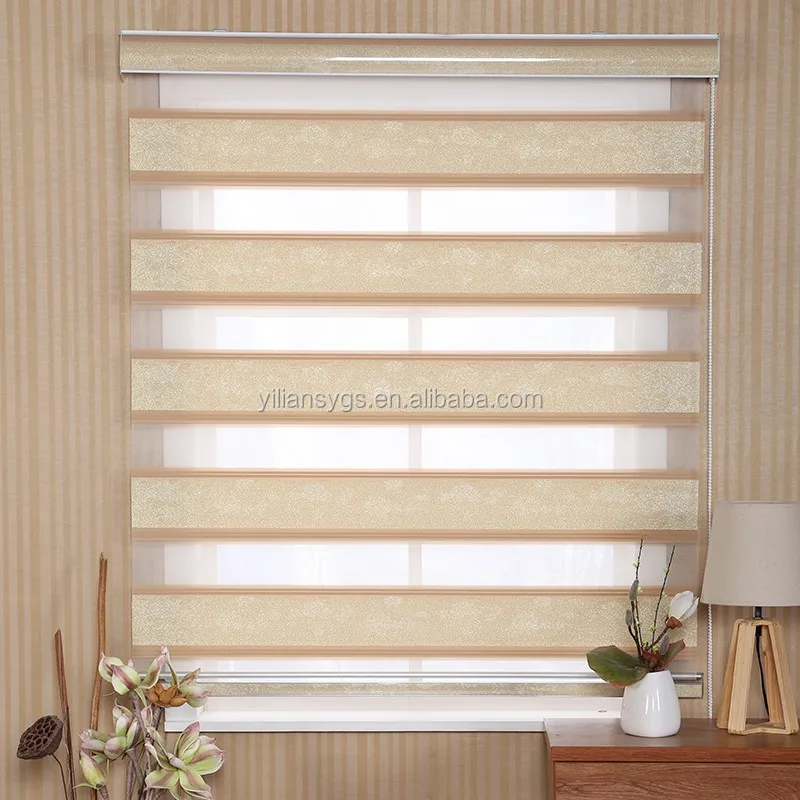 Manual Jacquard Day Night Blind Curtain Fabric Office Curtains And Manual Jacquard Day Night Blind Curtain