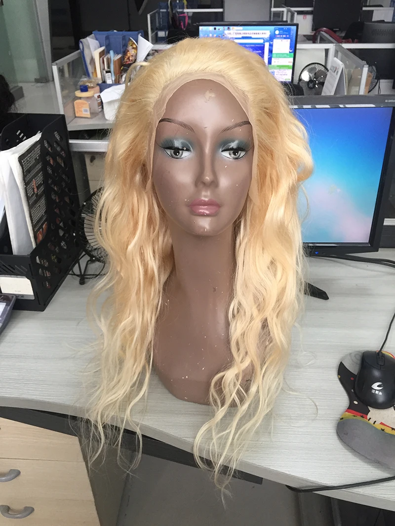 180 Density Body Wave Blonde 613 360 Frontal Lace Wig For Black Women