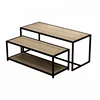 Wooden Clothing Display Stand Shoe Shop Shelf Bag Wrought Iron Mobile Phone Accessories High And Low Stand