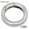 20MM 3D stainless steel Snap Clip Trigger Spring Gate O Ring Keyring Buckle For jewelry making and Bag accessories