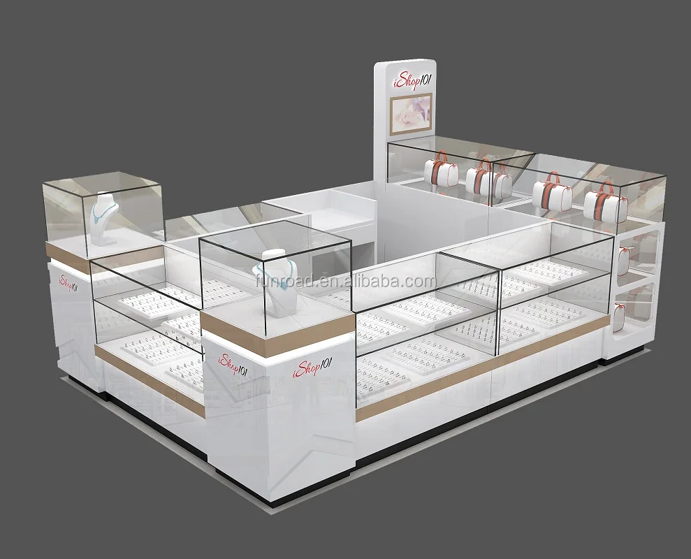 Shopping mall retail jewelry display kiosk for sale