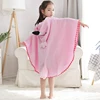 100% Cotton Baby Bath Towel Flamingo Cartoon Print Towel Girls Hooded Bath Towel for Beach Pool Swim Shower Pink, Ultra Soft