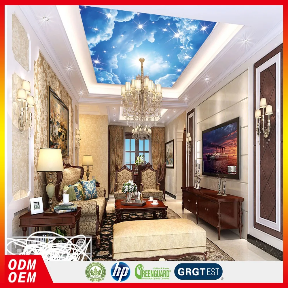 Bright Blue 3d Ceiling Wallpaper Price Ceiling Wallpaper Sky 3d Wallpaper  For Home Decoration - Buy Price Ceiling Wallpaper,Ceiling Wallpaper Sky,3d  Ceiling Wallpaper Product on 