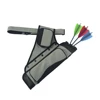 three tubes archery quiver with adjustable belt waist carrying arrow quiver bag for hunting compound bow or recurve bow activity