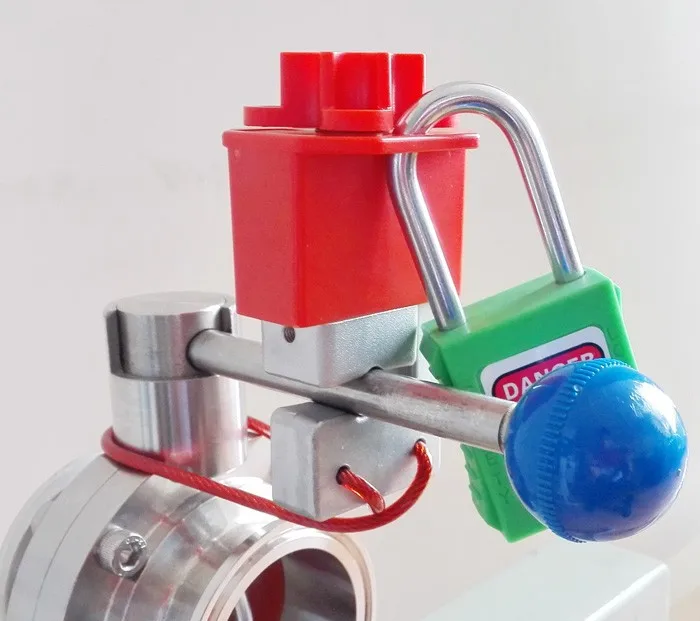 Mechanical Lock Out Devices Sanitary Butterfly Valve Lockout For Food