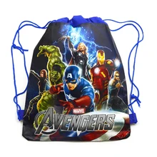 The Avengers Children School Bag Cartoon Kids Drawstring Backpacks for boys children Swimming Bags beach Hiking Travel backpack