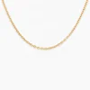 Dainty 1mm 925 sterling silver 14k gold cable chain necklace