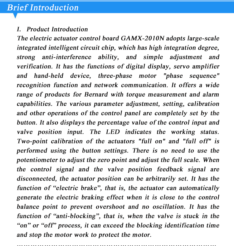 Electric Actuator Control Board Gamx 2010n Buy Control Board,Gamx