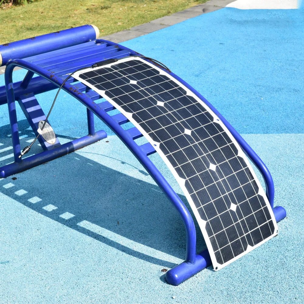 Solarparts New 18v 50w Flexible Solar Panel Etfe 12v Monoctrystalline