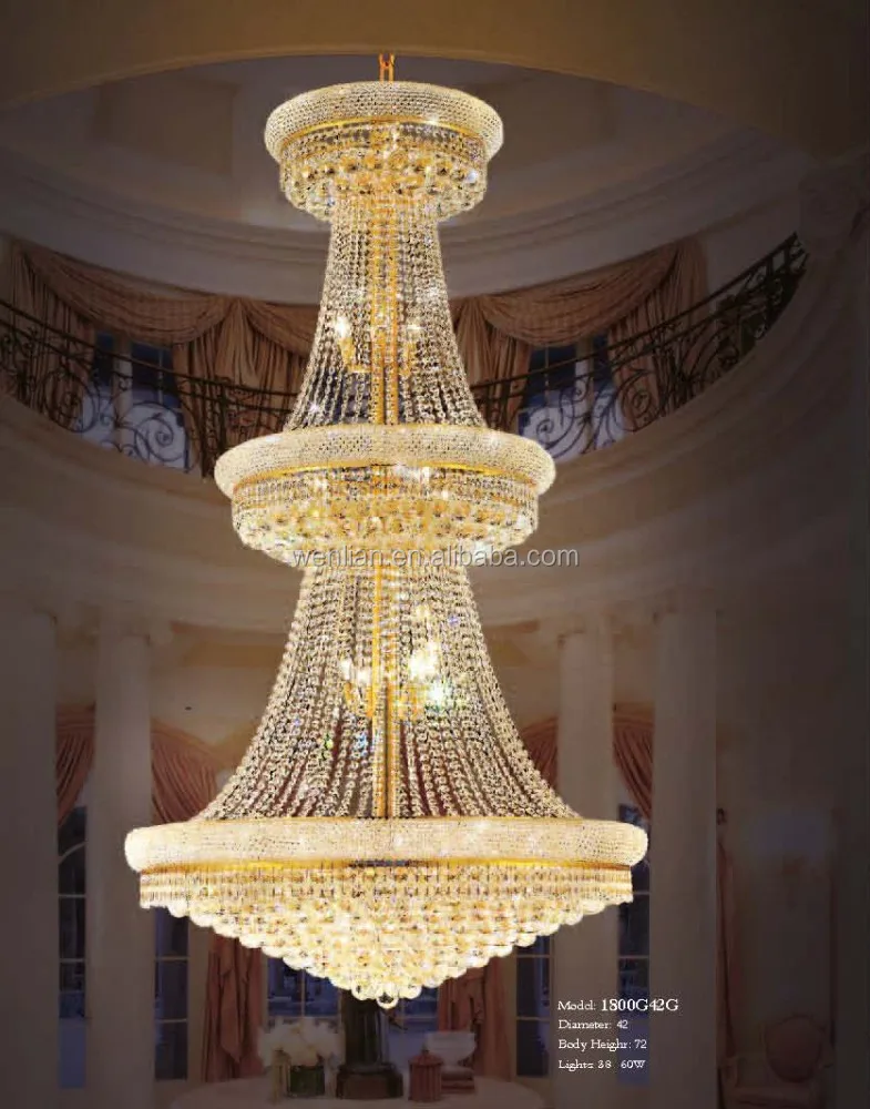 Empire Style Tiered Luxury Hotel Crystal Chandelier - Buy Crystal ...