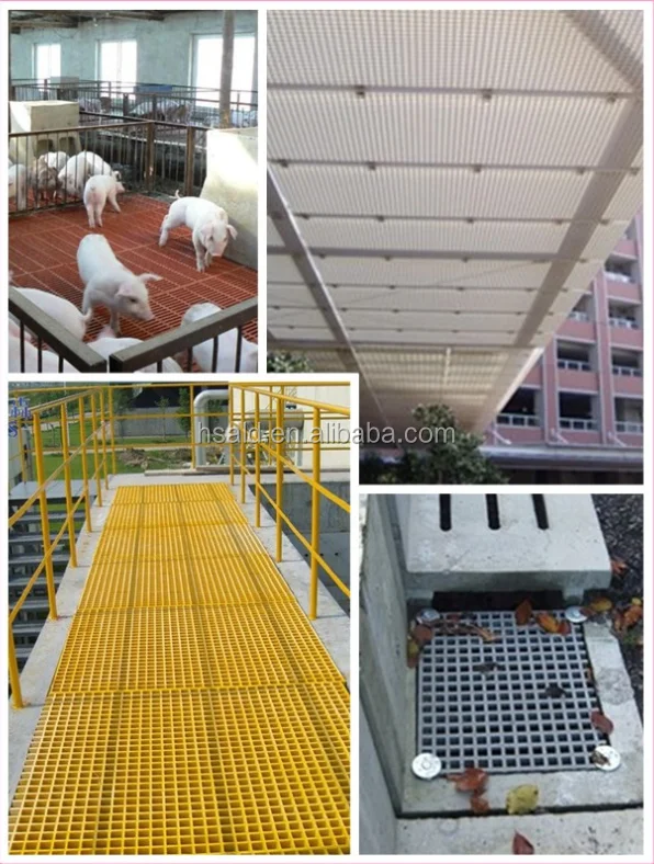Fiberglass Reinforced Plastic Grills Frp Grating Prices Frp Platform Grating Fiber Gully Grating