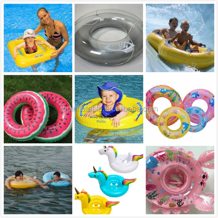 A pair PVC Inflatable Swim Arm Bands Ring Floats Tubes Armlets Children Adult 
