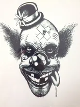 NOVA CHEGADA 21X15 CM Palhaço Tatuagem Temporária Etiquetas Da Arte Corporal Temporária À Prova D’ Água #117