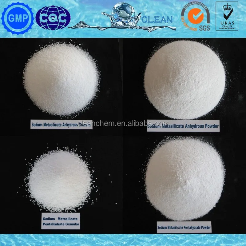 Sodium metasilicate use in detergent powder