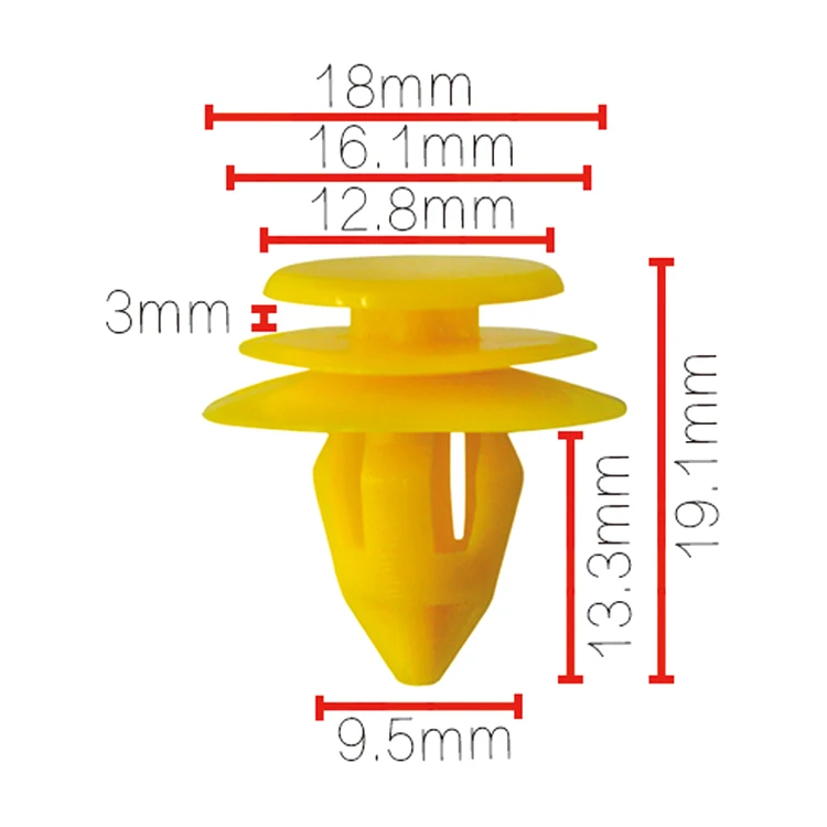 D33 Auto Plastic Box Rivets Car Door Trim Rivets Decorative Snaps Clips