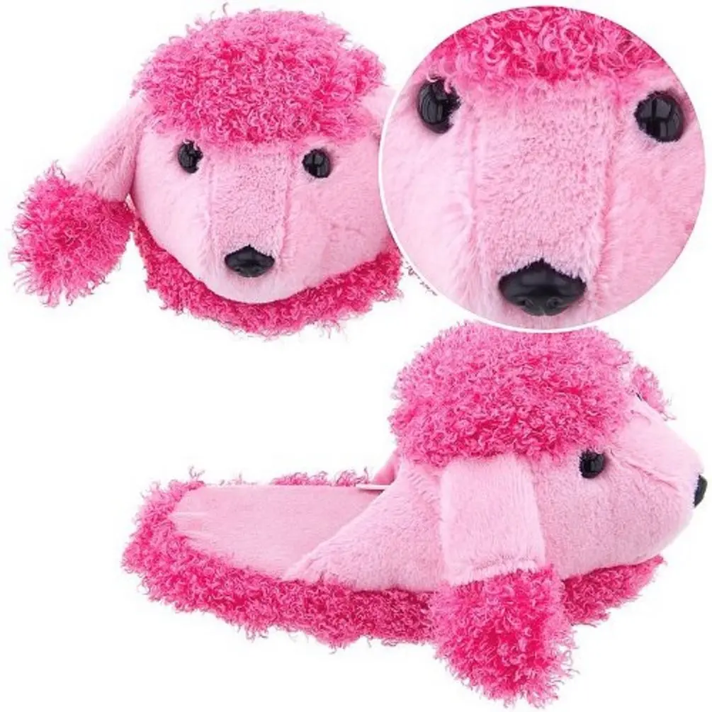 large pink poodle stuffed animal