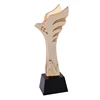 Chinese supplier cheap wholesale Gold and silver copper metal crystal trophy base trophy components