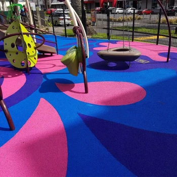 Children Playground Elastic Safety Rubber Flooring Epdm Layer Laminated ...