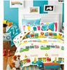 Children Animal healthy reactive printing baby kids 100% cotton bed sheet duvet cover set