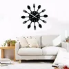Free Shipping Home Decoration 3D Wall Clock Modern Stainless Steel Kitchen Wall Watch Quality Quartz Needle Clock