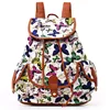 Woman Leather Shopping Bags Preppy School Backpack