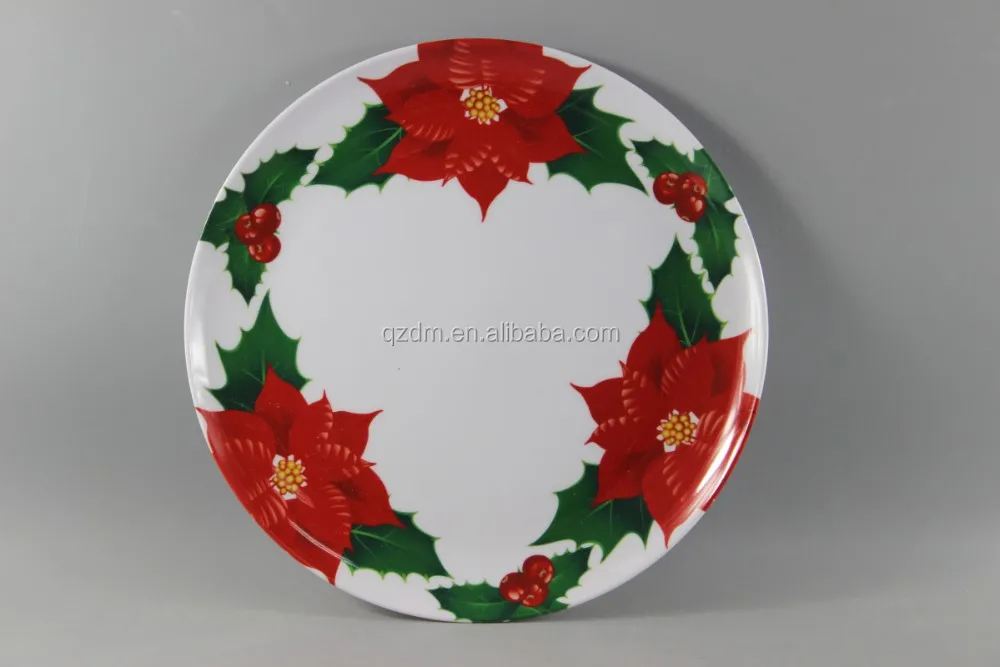 Christmas Flower Melamine Dinner Plate And Dish For 2016