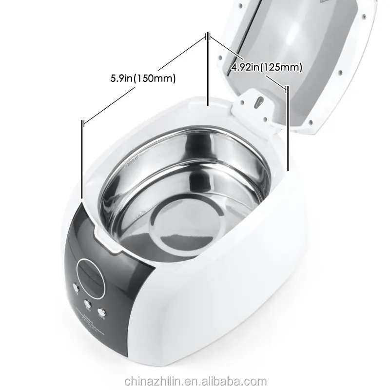 Digital household stainless steel jewelry & eyeglasses ultrasonic cleaner