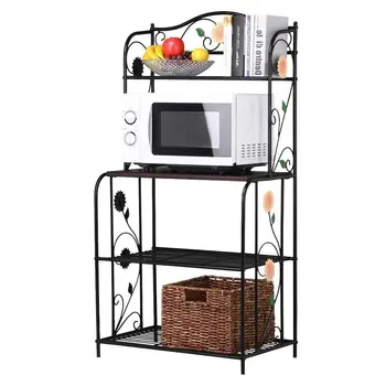 Metal Bakers Rack 4 Tiers Metal Storage Planter Potted Plants Bakers Shoe Rack Kitchen Bathroom Corner Organizer 49 H Black Buy Metal Bakers Rack Folding Bakers Rack Metal Bakers Rack Product On Alibaba Com