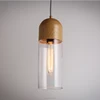 Modern Glass Pendant Lamp and chandelier with wood grain paint china supplier
