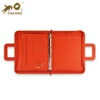 Customized Logo Zipper A4 PU/PVC Portfolio with handle and 3 holes ring binder