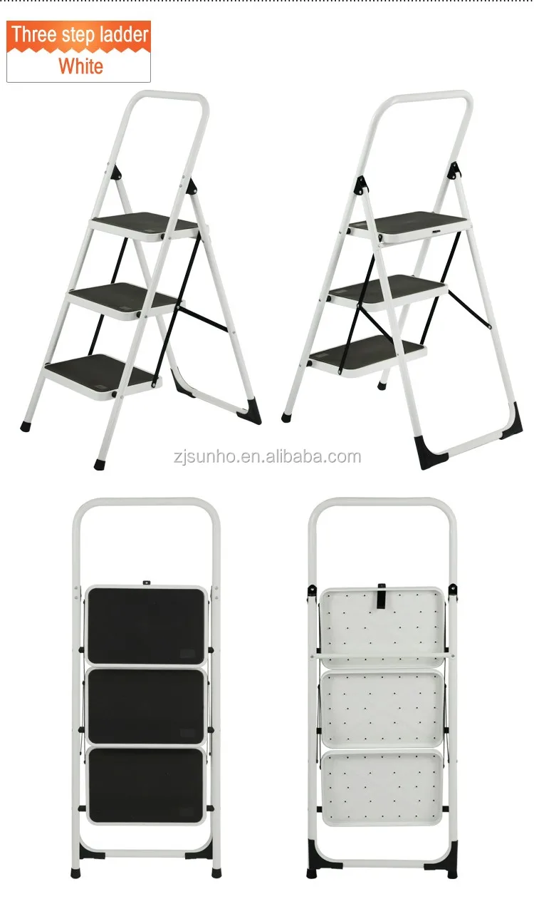 Folding Steel En131 3 Steps Ladder Buy En131 Ladder,Iron Ladder,Wide