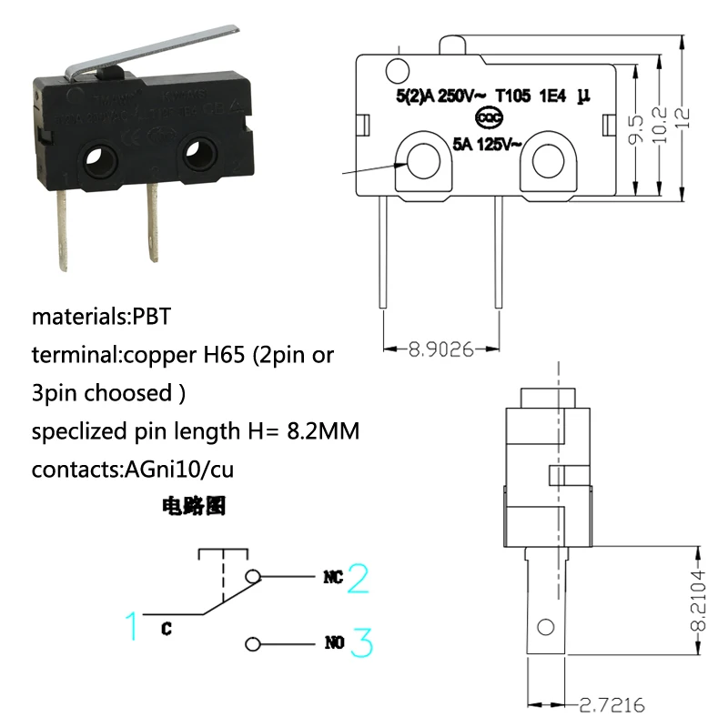 Micro Switch 5a 250v Micro Switch For Mouse Button - Buy Mouse Switch ...