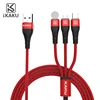KAKU Unbreakable multi usb-c all in one mobile phone charger premium nylon weave cable for iphone